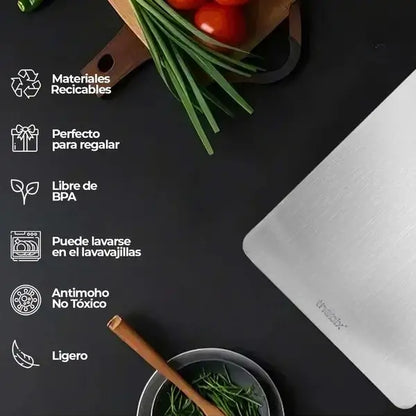Tabla de Titanio Antibacterial™  Dile adiós a bacterias y malos olores + EBOOk recetario de regalo🎁